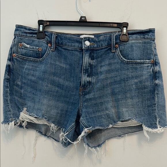 Pistola Blue Distressed Denim Cutoff Jean Shorts Size 32 - Picture 1 of 7